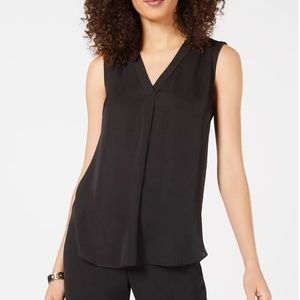 💃🥂💃NEW NWT ALFANI SATIN SLEEVELESS V NECK SHIRT - M🥂💃🥂💃